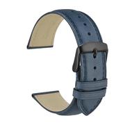 SiChouwz Correa De Reloj De Cuero Genuino 14 Mm 16 Mm 18 Mm 19 Mm 20 Mm 21 Mm 22 Mm 23 Mm 24 Mm Bandas De Repuesto Pulsera For Hombres Y Mujeres(Navy Blue-Black,23mm)