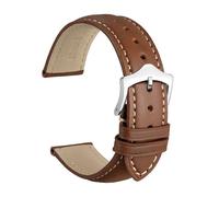 SiChouwz Correa de reloj de cuero genuino 16 mm 18 mm 19 mm 20 mm 21 mm 22 mm 23 mm 24 mm Bandas de repuesto Pulsera for hombres y mujeres(Cinnamon Brown-S,19mm)