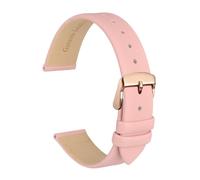 SiChouwz Correa De Reloj De Cuero Genuino, Pulsera De 8mm, 10mm, 12mm, 14mm, 16mm, 18mm Y 20mm For Mujer, Correa De Repuesto Con Hebilla De Acero Inoxidable(Light Pink-Rose,14mm)