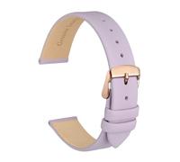 SiChouwz Correa De Reloj De Cuero Genuino, Pulsera De 8mm, 10mm, 12mm, 14mm, 16mm, 18mm Y 20mm For Mujer, Correa De Repuesto Con Hebilla De Acero Inoxidable(Lilac-Rose,16mm)