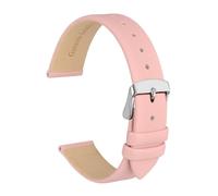 SiChouwz Correa De Reloj De Cuero Genuino, Pulsera De 8mm, 10mm, 12mm, 14mm, 16mm, 18mm Y 20mm For Mujer, Correa De Repuesto Con Hebilla De Acero Inoxidable(Light Pink-Silver,22mm)