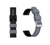 SiChouwz Correa De Reloj De Silicona De 20mm Y 22mm, Correa De Goma De Liberación Rápida For Relojes For Hombres Y Mujeres, Correa De Reloj De Repuesto Resistente Al Agua(Grey Black 1,20mm)