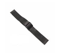 SiChouwz Correa de reloj milanesa de liberación rápida 18mm 20mm 22mm correa de reloj de Metal de acero inoxidable nueva pulsera negra oro rosa(Black,22mm)