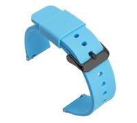 SiChouwz Correa De Repuesto For Reloj De Silicona, Pulsera Deportiva De Goma De 12mm, 14mm, 16mm, 18mm, 19mm, 20mm, 21mm, 22mm Y 24mm(Light Blue black BK,24mm)