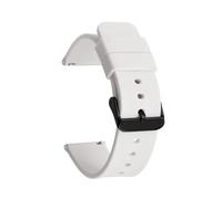 SiChouwz Correa De Repuesto For Reloj De Silicona, Pulsera Deportiva De Goma De 12mm, 14mm, 16mm, 18mm, 19mm, 20mm, 21mm, 22mm Y 24mm(White black buckle,19mm)