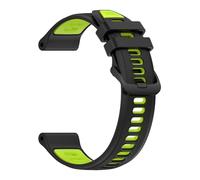 SiChouwz Correa de silicona deportiva de dos tonos Compatible con Garmin Forerunner 965 955 Solar 945 935 745 Correa de reloj de 22 mm Pulsera de repuesto(Black Green,For Forerunner 955)