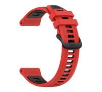 SiChouwz Correa de silicona deportiva de dos tonos Compatible con Garmin Forerunner 965 955 Solar 945 935 745 Correa de reloj de 22 mm Pulsera de repuesto(Red Black,For Forerunner 745)