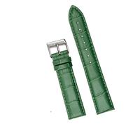 SiChouwz Correas De Reloj De Pulsera Suaves, Cómoda Correa De Reloj De Cuero Genuino, 12/14/16/18/20/22/24 Mm, Hebilla De Reloj + Herramienta(Green 1,14mm)