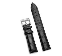 SiChouwz Correas De Reloj De Pulsera Suaves, Cómoda Correa De Reloj De Cuero Genuino, 12/14/16/18/20/22/24 Mm, Hebilla De Reloj + Herramienta(Black 1,14mm)