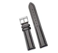 SiChouwz Correas De Reloj De Pulsera Suaves, Cómoda Correa De Reloj De Cuero Genuino, 12/14/16/18/20/22/24 Mm, Hebilla De Reloj + Herramienta(Black White Quick,18mm)