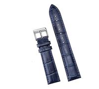 SiChouwz Correas De Reloj De Pulsera Suaves, Cómoda Correa De Reloj De Cuero Genuino, 12/14/16/18/20/22/24 Mm, Hebilla De Reloj + Herramienta(Dark Blue 1,24mm)