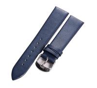 SiChouwz Correas de reloj finas y suaves de cuero de 16 mm, 18 mm, 20 mm y 22 mm for hombre y mujer, accesorios de repuesto informales for reloj.(Blue,20mm)