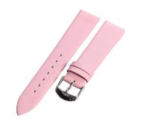 SiChouwz Correas de reloj finas y suaves de cuero de 16 mm, 18 mm, 20 mm y 22 mm for hombre y mujer, accesorios de repuesto informales for reloj.(Pink,18mm)