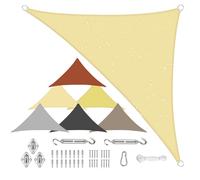 Sichtschutz Toldo impermeable triangular, 3 x 4 x 5 m, de poliéster PES, 95 % protección UV, resistente a la intemperie, resistente a las roturas, muchos tamaños y colores, con kit de fijación para