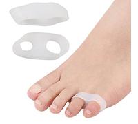 SiChun - 2 separadores de dedos de silicona cómodos para el último dedo del pie valgus corrector enderezador de gel
