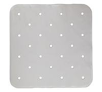 Sicignano | Alfombra para ducha de goma antideslizante blanca 54 x 54 cm cuadrada sensible a la piel, con suspensión, resistente al moho, ideal para niños y ancianos, fabricada en Italia