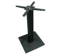 Sicignano | Base de mesa de hierro de 75 cm de altura - Universal, estable, apta para tableros de madera de mármol - Robusta y fácil de montar para casa, bar, restaurante u oficina (liso), color negro