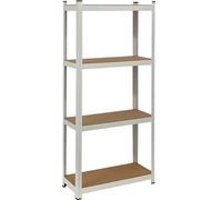 Sicignano Casalinghi Ingrosso Casalinghi Arredo Giardino Hotellerie Estantería de metal con 5 estantes MDF, 90 x 40 x 180 cm, blanco (75 x 30 x 173 cm, 2 paquetes)