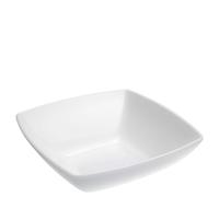 Sicignano | Cuenco cuadrado de melamina blanca 18 x 18 x 6 cm | lavable en lavavajillas, elegante y resistente | aperitivos, aperitivos, aperitivos | ensaladera, salsas, aperitivos, sushi y especias