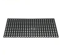 Sicignano | Felpudo Compos 100% goma antideslizante drenante, perforado, alveolar, para exteriores, interior, rectangular, resistente, fácil de limpiar, modulable (1, felpudo 50 x 100 cm)