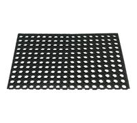 Sicignano | Felpudo Compos 100% goma antideslizante drenante, perforado, alveolar, para exteriores, interior, rectangular, resistente, fácil de limpiar, modulable (4, felpudo 40 x 60 cm)