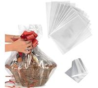 Sicignano | Juego de 50 hojas neutrales para paquetes, 100 x 130 cm, celofán transparente - Adecuado para cestas de regalo, Navidad, Pascua, papel para cestas, papel brillante