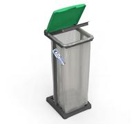 Sicignano - Portabolsas para recogida selectiva recomendadas para bolsas de 80-110 l, estructura modular de resina, interior/exterior (1 plaza)