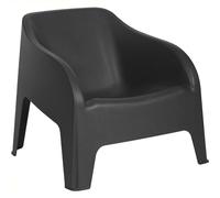 Sicignano - Sillón con reposabrazos de jardín, de resina, 79 x 76,5 x 70 cm de altura, impermeable, compacto, fácil de limpiar, para decoración de exterior, jardín, terraza, fabricado en Italia (1