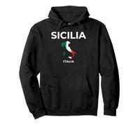 Sicilia Italia Bandera Mapa Patrimonio Italiano Sicilia Nativo Sudadera con Capucha