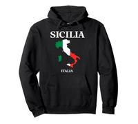Sicilia Italia Mapa Bandera Italiana Colores Pride Heritage Sudadera con Capucha