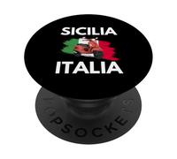 Sicilia Italia Y Ciclomotor Italiano En Sicilia PopSockets PopGrip Adhesivo