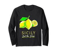 Sicilia Limón Zest Limones Sicilianos Recuerdo Verano Italia Manga Larga