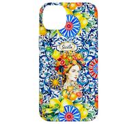 Siciliano Moros Cabeza Colorido limón Arte Carcasa para iPhone 14 Plus