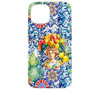 Siciliano Moros Cabeza Colorido limón Arte Carcasa para iPhone 15