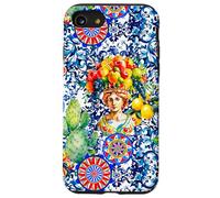Siciliano Moros Cabeza Colorido limón Arte Carcasa para iPhone SE (2020) / 7/8