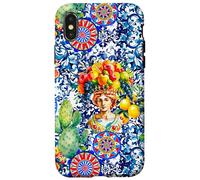 Siciliano Moros Cabeza Colorido limón Arte Carcasa para iPhone X/XS