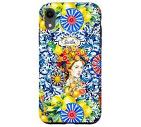 Siciliano Moros Cabeza Colorido limón Arte Carcasa para iPhone XR