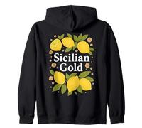 Siciliano Oro Sicilia Limón Diseño Sicilia Fruta Arte Sudadera con Capucha