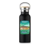 Sicily Italy Palermo Travel Destination - Termo de vacío, botella ecológica, taza de café