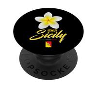 Sicily Italy Tropical Flower Yellow Frangipani Aesthetic Art PopSockets PopGrip Adhesivo