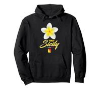 Sicily Italy Tropical Flower Yellow Frangipani Aesthetic Art Sudadera con Capucha