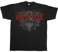Sick of IT All - Badge of Honor - Camiseta para hombre, Negro, M