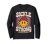 Sickle Strong - Groovy Sickle Cell Awareness Ribbon Manga Larga