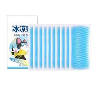 Sickness Cooling Patch, Forehead Cooling Pad, Soothing Gel, Gentle Skin-Safe Material, Long-Lasting Comfort, Ideal for Sports or Sickness Use, 3.94x2.17 Inches, Blue Color, 10 Pieces