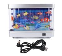 Sicon-Lámpara para pecera falsa, minipeces tropicales decorativos, luz nocturna de acuario Artificial con peces en movimiento para niños y bebés