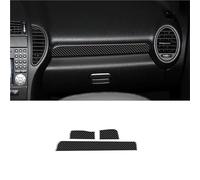 SICOTTON Adhesivo Decorativo Fibra Carbono Suave Panel Salpicadero Coche para Mercedes para Benz SLK R171 2004 2005 2006 2007 2008 2009 2010 Molduras Interiores Automóviles(Black LHD)