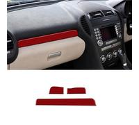SICOTTON Adhesivo Decorativo Fibra Carbono Suave Panel Salpicadero Coche para Mercedes para Benz SLK R171 2004 2005 2006 2007 2008 2009 2010 Molduras Interiores Automóviles(Red RHD)