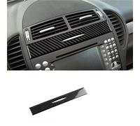 SICOTTON Adhesivo Fibra Carbono Suave Salida Aire Central para Mercedes para Benz SLK R171 2004 2005 2006 2007 2008 2009 2010 Molduras Interiores Automóviles(Black LHD RHD 1)