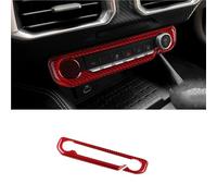 SICOTTON Embellecedor Interior con Botón De Estrella Control Central De Coche para F&ORD para Mustang GT 2024 2025 LHD RHD Molduras Interiores Automóviles(Red Carbon)