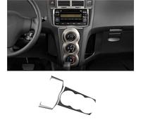 SICOTTON Panel Embellecedor con Perilla Control Central De CD Y Aire Acondicionado para Toyota para Yaris 2006 2007 2008 2009 2010 2011 LHD Molduras Interiores Automóviles(LHD Inner Black)